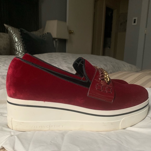 Stella McCartney Binx Sneaker Burgundy sz: 40 - Picture 3 of 8